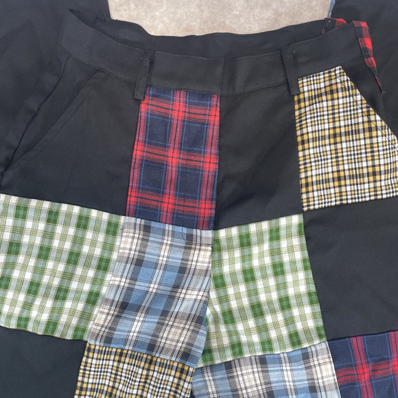 The Ragged Priest Patchwork Plaid High Waisted Wide Leg Pants UK8 US4 Y2K Goth - Picture 4 of 10